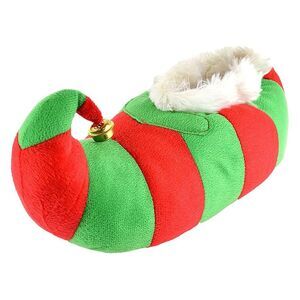 Floso Mens Elf Slip-on Slippers / Green/Red/White